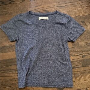 Abercrombie & Fitch Heathered Navy Short Sleeve Tee
